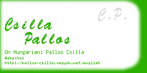 csilla pallos business card